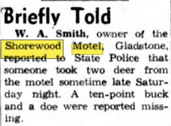 Shorewood Motel - Nov 1969 Deer Stolen (newer photo)